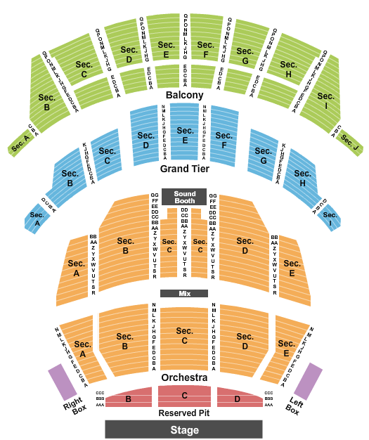 Altria Theater & Juliet Seating Chart